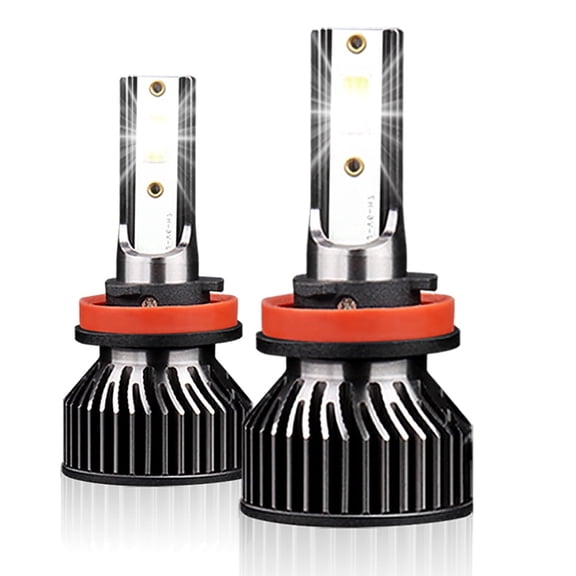 ROADSUN H11 LED Headlight Bulbs, 6500K Cool White 30000LM, Pack of 2, for High Beam, 1:1 Mini Size