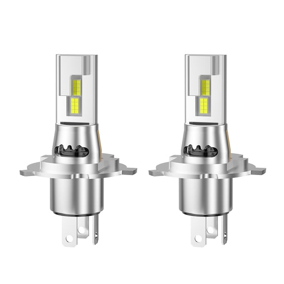 ROADSUN H4/9003 LED Headlight Bulbs, 6000K Cool White, Standard High Beam Low Beam, Plug and Play, Pack of 2, 1:1 Mini Size