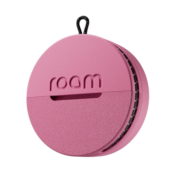 ROAM Smart Tracker  Find Keys, Bags & Luggage | Loud Ring, Waterproof, No Subscription | Apple Find My, Android | Airline-Sharing | 1-Pack, Pink
