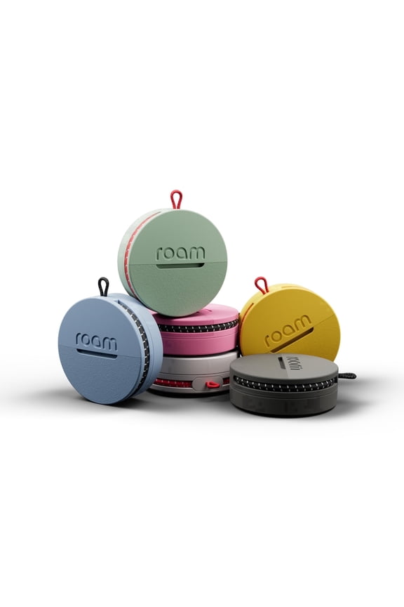 : Built in Elastic Strap, Free Global Tracking, Waterproof, Alerts, Made with Recyclable Plastic (Works with Apple Find My & Android Find Hub) (Assorted, Set of 6)