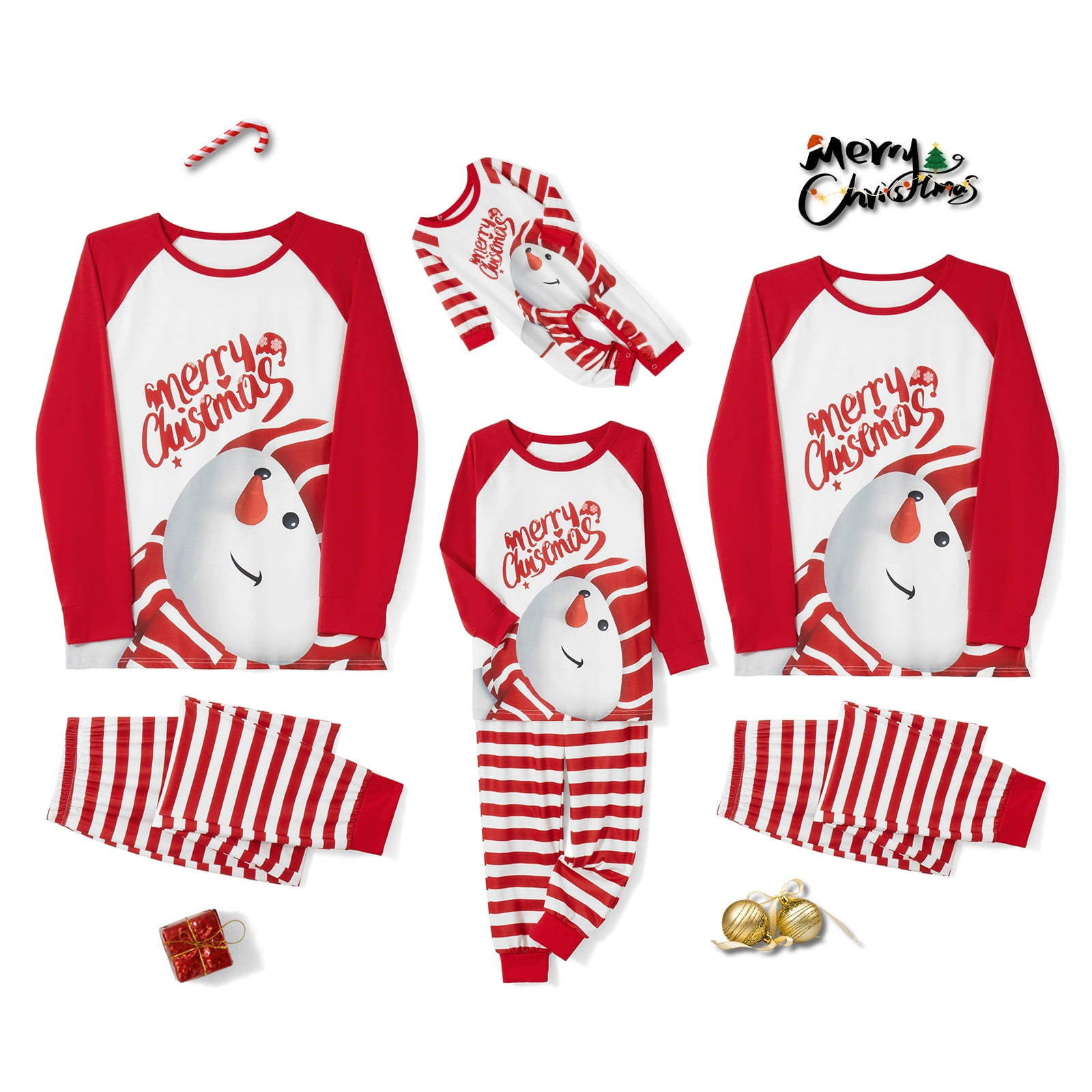 Matching Pajamas Christmas Pjs Set Long Sleeve Tops Xmas