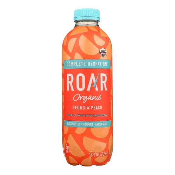 ROAR BEVERAGES - Peach Water OG2 - 18 FO, Case of 12