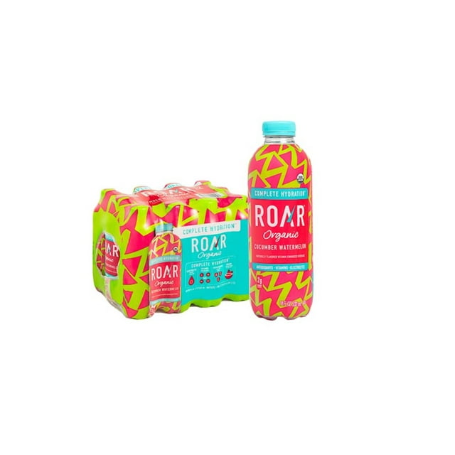 ROAR Organic Electrolyte Infusion Drink, Cucumber Watermelon, 18 Ounces