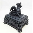thumbnail image 1 of ROARING DRAGON ON TOMBSTONE SCULPTURE JEWELRY BOX DECORATIVE FIGURINE, 1 of 4