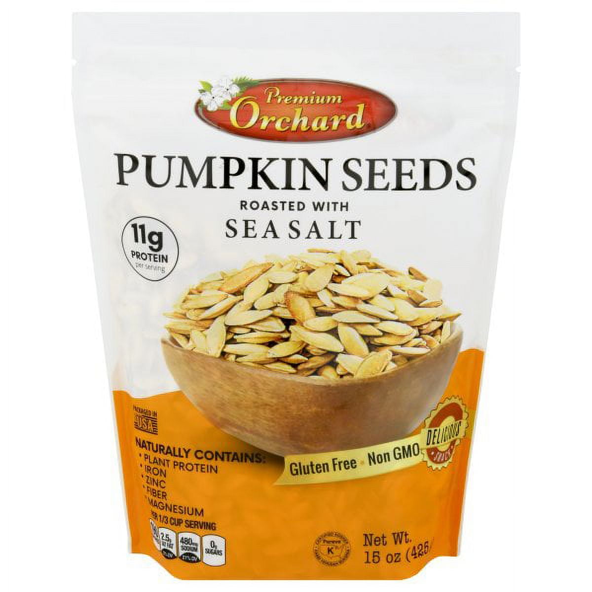 ROASTED PUMPKIN SEEDS to Eat in Shell by Premium Orchards MIXED NUTS