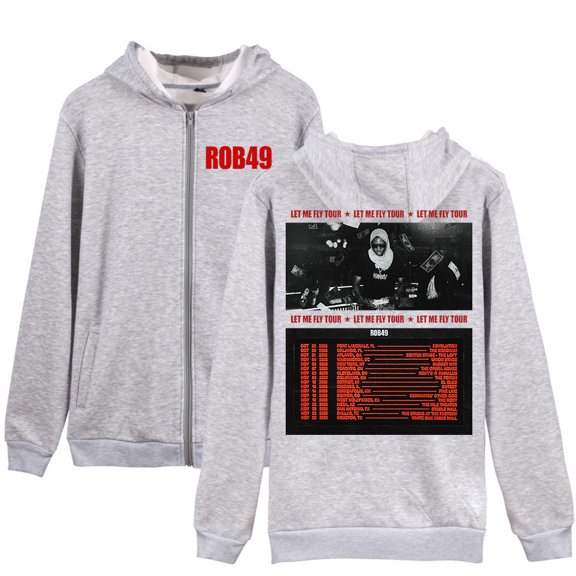 ROB49 Merch Let me fly Tour 2025 Hoodies Women Men Long sleeve Fashion Casual Hooded zipper sweatshirt