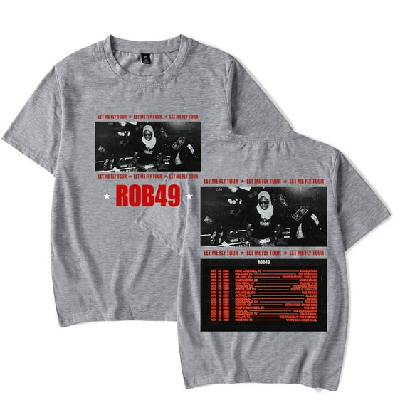ROB49 Merch Let me fly Tour 2025 T-shirts Women Men Clothes Trend Casual Short Sleeve Top
