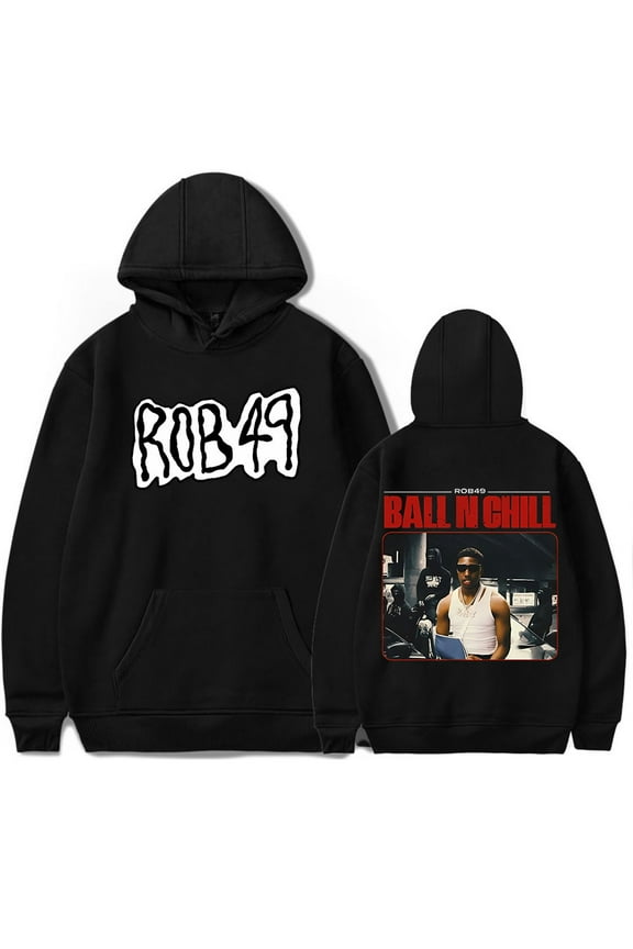 ROB49 Rapper Ball N Chill Album Hoodies Merch Popular Graphics Unisex Trendy Casual Streetwear