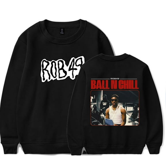 ROB49 Rapper Ball N Chill Album crew neck sweatshirt Merch Women Men Long sleeve Fashion Casual Hooded Sweatshirts