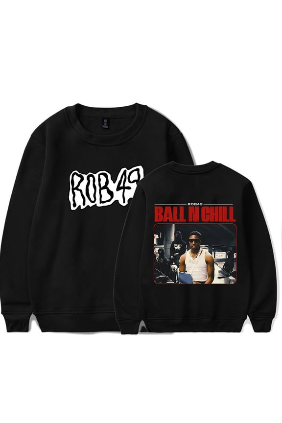 ROB49 Rapper Ball N Chill Album crew neck sweatshirt Merch Women Men Long sleeve Fashion Casual Hooded Sweatshirts