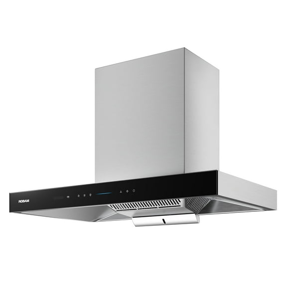 ROBAM 30" Wall Mount Range Hood 86H1S, 1300 CFM Smart Kitchen Vent Hood, Gesture Sensing/ Auto-Adjust Speed Control/ R- Link System/ Cleaner Airflow, Ducted/Ductless Convertible