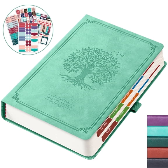 ROBCURSE 2026-2027 Academic Planner, July 2026 - June 2027 Daily and Monthly Calendar With Hourly Schedule, Monthly Tabs, 4 Stickers, 5.6" X 8.3", Appointment Book for School Students & Teachers