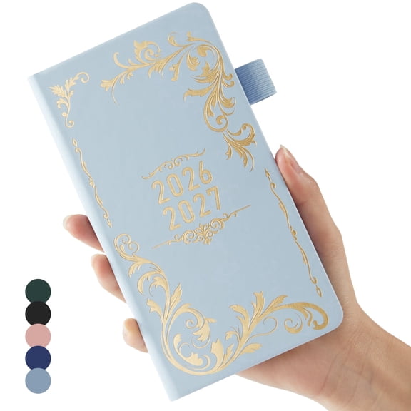 ROBCURSE 2026-2027 Pocket Planner, 3.9''×7'', A6 Small Weekly & Monthly Academic Planner for Purse, July 2026 - June 2027, with Inner Pocket & Monthly Tabs, Mini Agenda Book for Teachers and Students