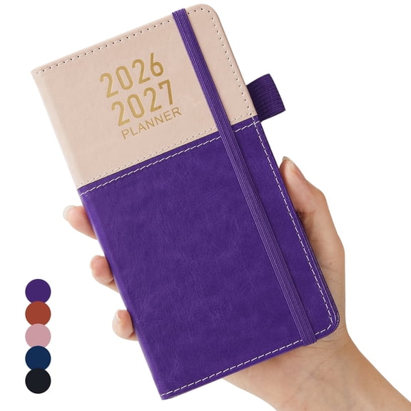 ROBCURSE 2026-2027 Pocket Planner, July 2026 - June 2027, Weekly and Monthly Small Planner for Purse, A6 Mini Organize Agenda with Monthly Tabs & Inner Pocket, for Office, School Supplies, 3.8" X 7"