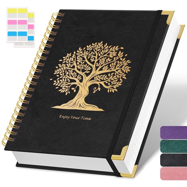 College Rule Paper Pattern ROBCURSE A4 Spiral Journal Notebook, 8.5