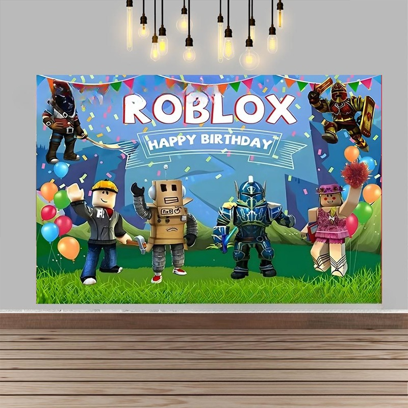 Roblox Decorations For Birthdays ROBLOX Game Birthday Decorations Happy Birthday Banner Boys 6x4ft Pixel Backdrop Villager Gaming Birthday Party Decorations Video Game Backdrop Kids 0738836b Ee61 43a2 8445 