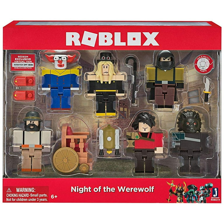 Roblox Action Collection - Night of the Werewolf Six Figure Pack [Includes  Exclusive Virtual Item]