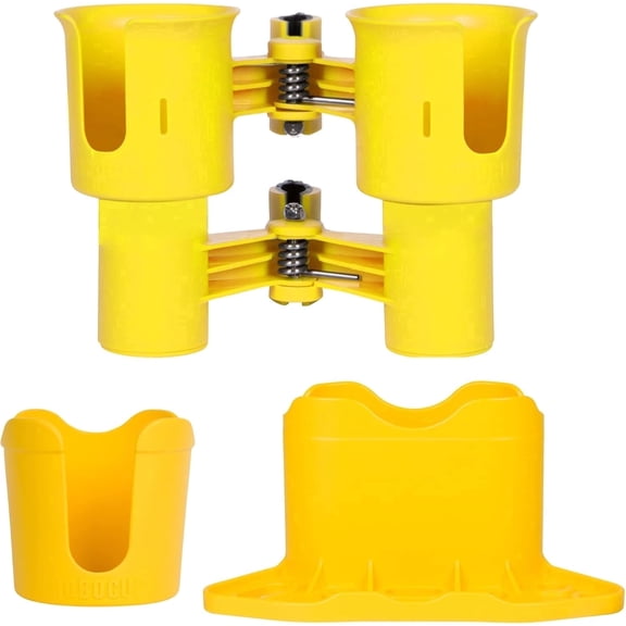 ROBOCUP Yellow Trio Bundle Portable Cup Holder Set with RoboCup, Plus & Holster for Phones, Tumblers, Keys and Outdoor Use