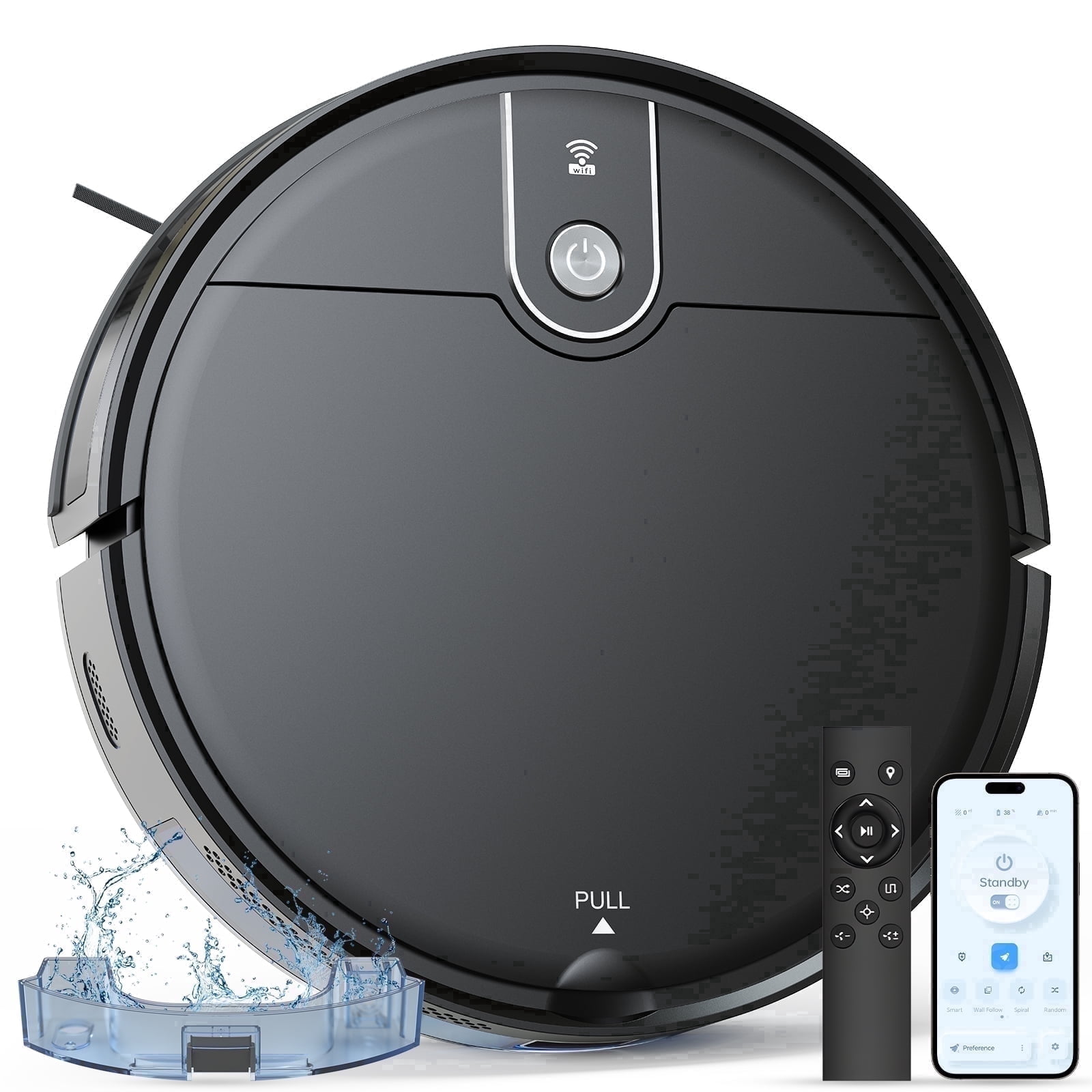 ROBOEVO Robot Vacuum Cleaner, 3500Pa Powerful Suction Robot Vacuum and Mop Combo, WiFi/App Control with Alexa, Pet Hair Vacuum for Hard Floors & Carpets