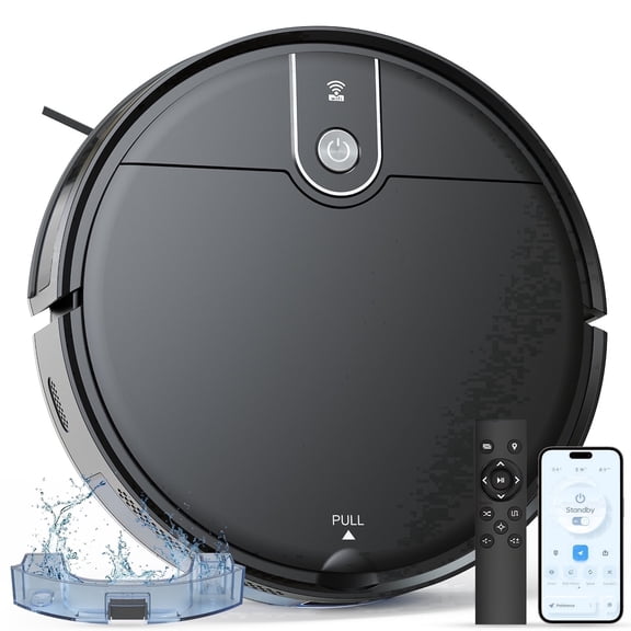 ROBOEVO Robot Vacuum Cleaner, 3500Pa Powerful Suction Robot Vacuum and Mop Combo, WiFi/App Control with Alexa, Pet Hair Vacuum for Hard Floors & Carpets