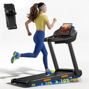 ROBORE 19% Incline Folding Treadmill for Home, 3.0HP Quiet Motor, 350 lbs Capacity, 7-Layer Shock Absorption, LED Display