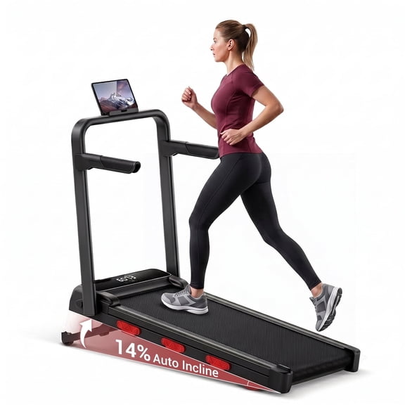 ROBORE 2.5 HP Walking Pad with Auto Incline & Foldable Handle,Walking Pad Treadmill for Home and Office,300LBS Capacity, LED Display & Remote Control
