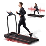 ROBORE 5-in-1 Walking Pad with Vibration Plate & Handle Bar, 3.0 HP Under Desk Walking Pad, Portable Treadmill for Home Office, Remote Control