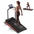 thumbnail image 1 of ROBORE 5-in-1 Walking Pad with Vibration Plate & Handle Bar, 3.0 HP Under Desk Walking Pad, Portable Treadmill for Home Office, Remote Control, 1 of 10