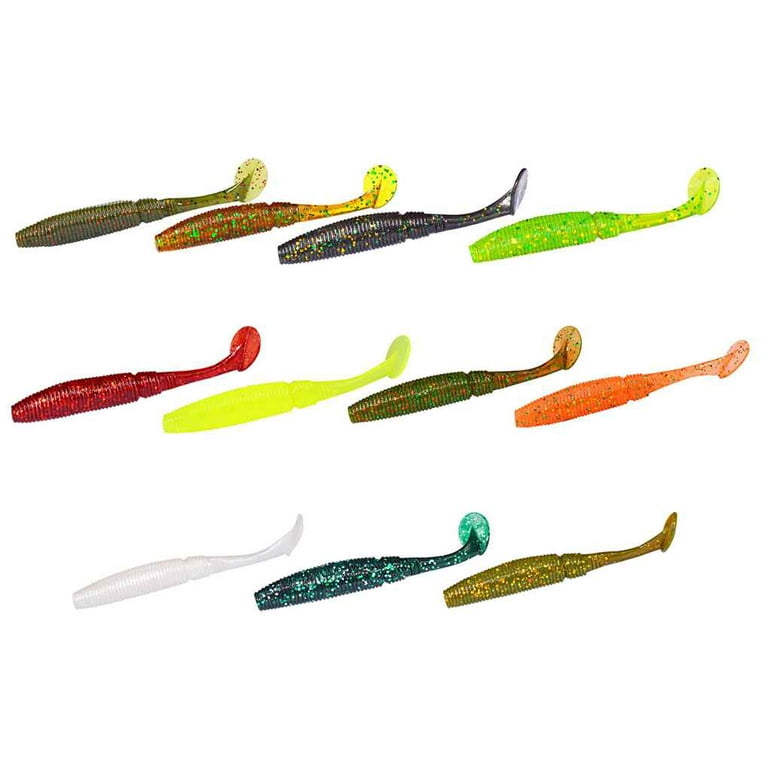 Fishing Lures for Bass Soft Swimbaits with Paddle Tail Soft