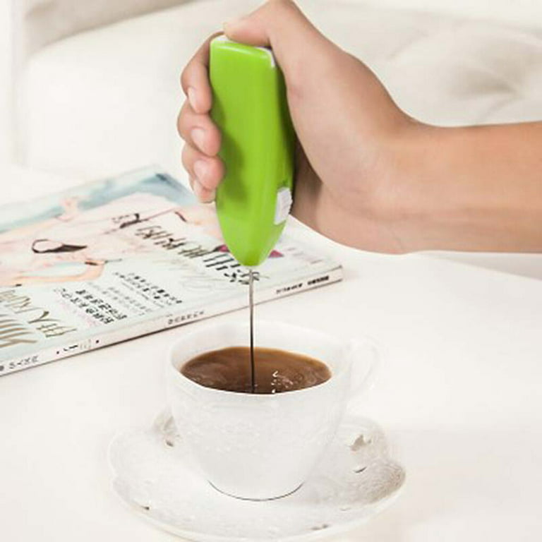 Battery Electric Milk Frother Handheld Egg Beater Coffee Maker