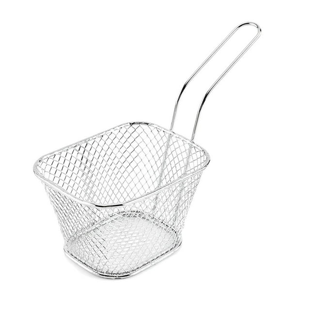 ROBOTGXG Frying Basket Fry Strainer Stainless Steel Square Mesh