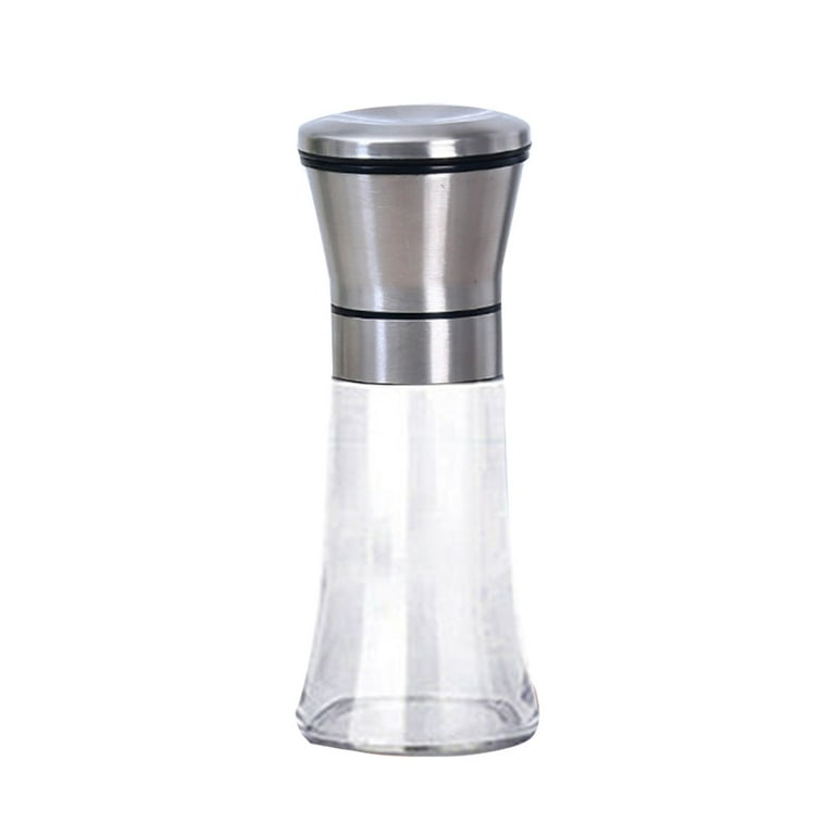 Stainless Steel ABS Salt Grinder Pepper Shaker with Adjustable Coarseness  Pepper Mill 120ML 