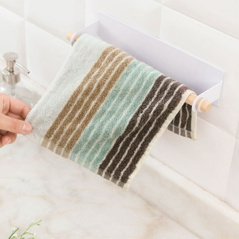 Bathroom and Kitchen Small Towel Holder With Shelf, Hand Towel