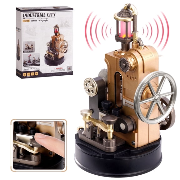 ROBOTIME 3D Puzzle-Morse Telegraph Mechanical Model Building Kits, Creative Toys Craft Kits for Adults, 60PCS Puzzle Toys to Build, Gifts for Adults Kids