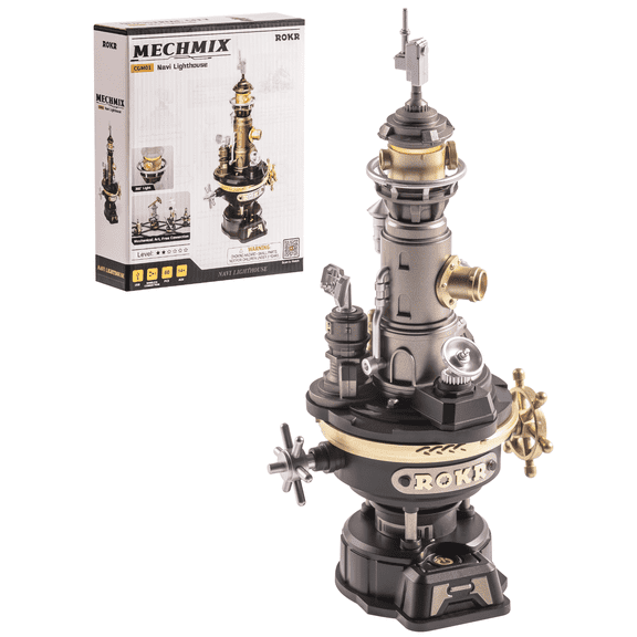 ROBOTIME 3D Puzzle-Navi Lighthouse Mechanical Model Building Kits, Creative Toys Craft Kits for Adults, 60PCS Puzzle Toys to Build, Gifts for Adults Kids