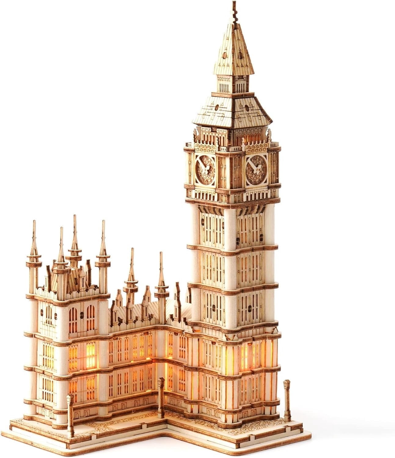 ROBOTIME Big Ben 3D Wooden Puzzles Craft Kits for Adults to Build, DIY ...