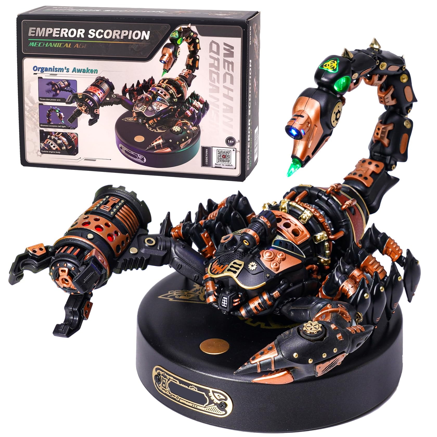 Robotime Mechanical Emperor Scorpion Model Kit, 123-Piece 3D