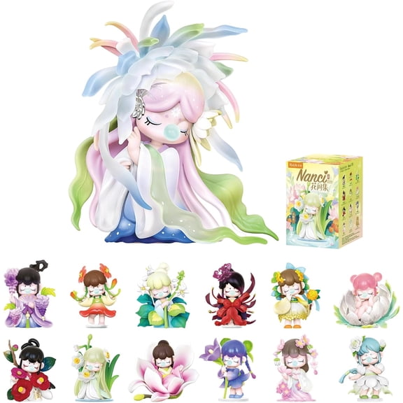 ROBOTIME Nanci Flower Stories Blind Box Toys,Collectible Dolls Surprise Toys,Anime Figure Mystery Blind Box,Xmas Gifts for Boys Grils(1 PC)