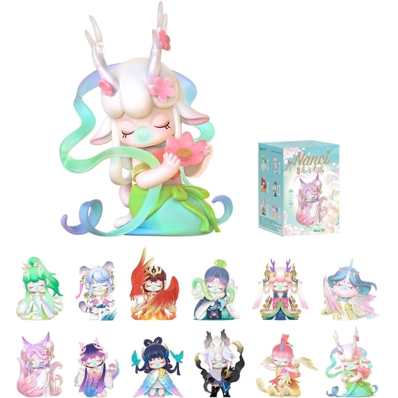ROBOTIME Nanci Oriental Auspiciousness Blind Box Toys,Collectible Dolls Surprise Toys,Action Figures Mystery Blind Box,Xmas Gifts for Grils Boys(Whole Set 12PCS)