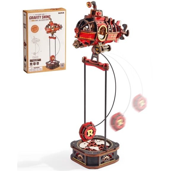 ROBOTIME Wooden 3D Puzzle, DIY Pendulum Toy Model Building Kits, Creative Toys for Home Decor, Gifts for Adults Teens(Deep-Sea Adventurer)