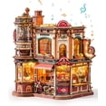 thumbnail image 1 of Robotime Wooden 3D Puzzle - Dream Coffee Factory Music Box, Tiny House Building Kits for Home Decor, 593PCS Puzzle Toys Craft Kits for Adults, Gifts for Adults Kids, 1 of 9