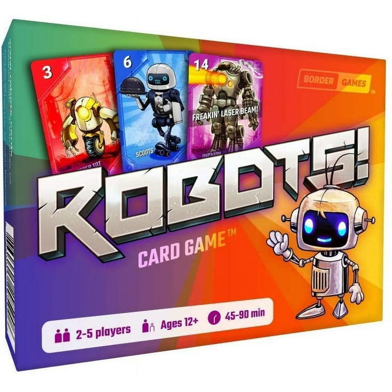  Robots! Card Game, a Fun New Twist on The Classic Card Game  Rummy - 2-5 Players Age 12 and Older - Family-Friendly Games - Card Games  for Adults, Teens, Friends : Toys & Games