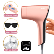 ROBX A05 IPL Hair Removal Device – 1.5 Million Flashes, Ice-Cooling, Ultra-Fast Results, 3 Attachments for Body, Face, and Bikini, Unisex Orange