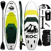 ROC Outdoors Inflatable Stand Up Paddle Boards 10 ft 6 in with Premium SUP Paddle Board Accessories