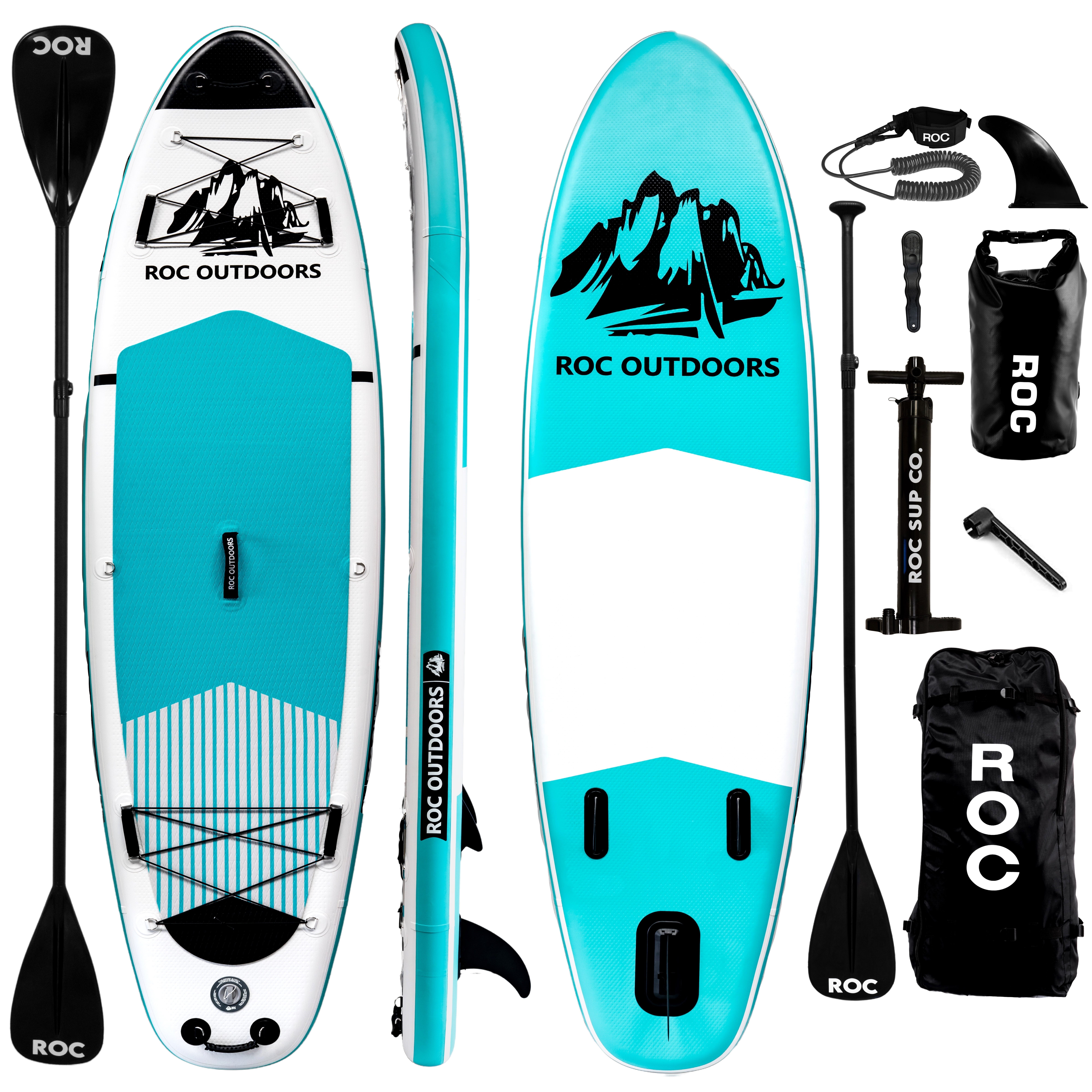 ROC Outdoors 10ft 6in Inflatable Stand Up Paddle Board with