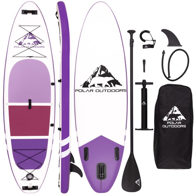 ROC Outdoors Polar Series 10ft Paddle Board, Inflatable SUP with