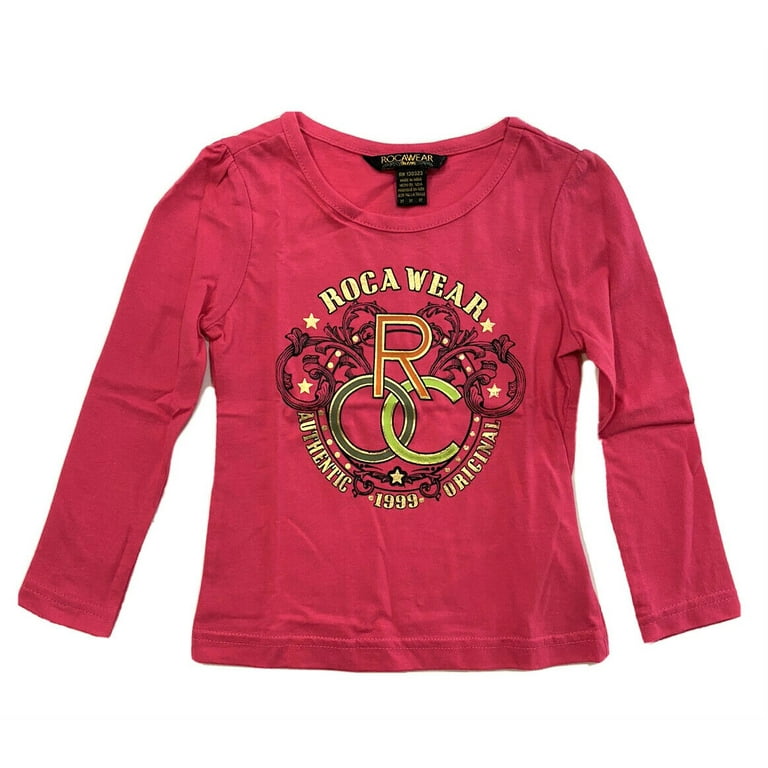 トップス Rocawear ROCAWEAR GIRLS TOP - TWISTER SZ 3T PINK - TEE SHIRT LONG SLEEVE