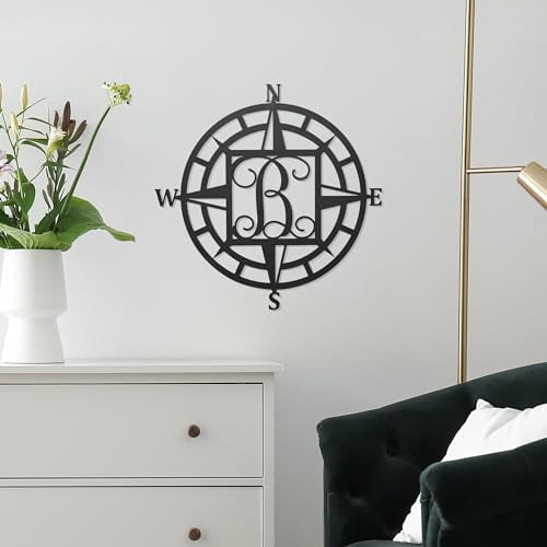 ROCC RUSTED CRAFTWORKS Metal Compass Rose Monogram - Compass Outdoor ...