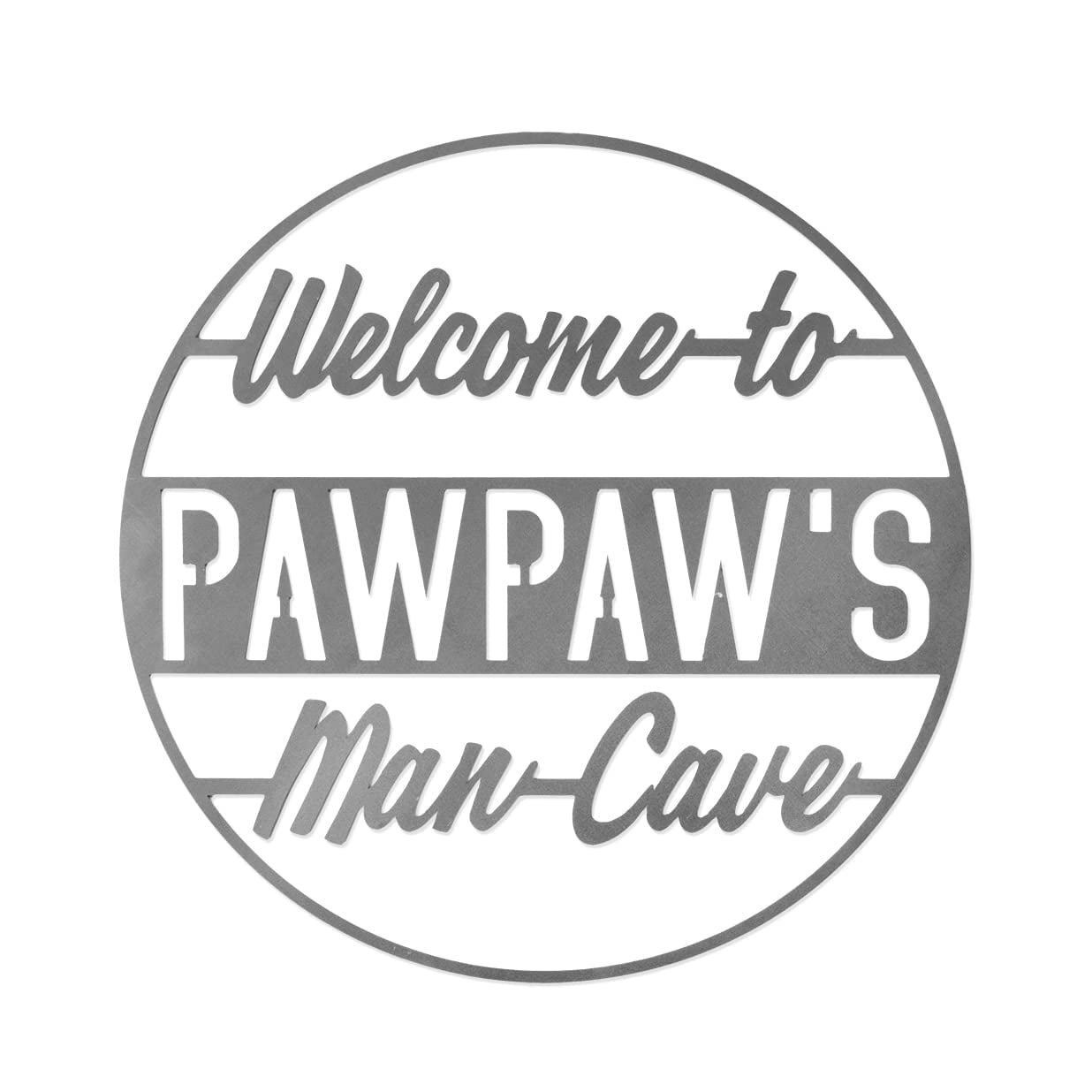 ROCC RUSTED ORANGE CRAFTWORKS CO. Vintage Circle Signs - Man Cave Paw ...