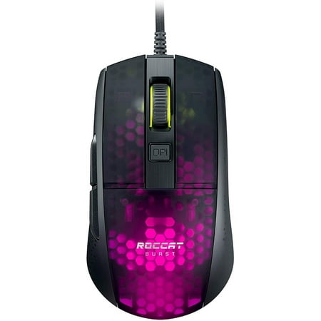 ROCCAT - Burst Pro Lightweight Wired Optical Gaming Mouse with 16K DPI Owl-Eye Sensor and Titan Wheel - Black